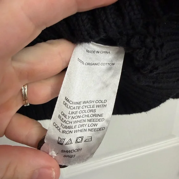 Quince 100% organic cotton oversized cable cardigan | Size small - Picture 3 of 7